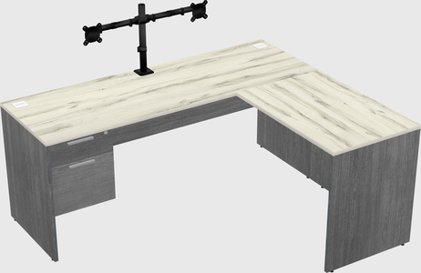 L-shaped office desk