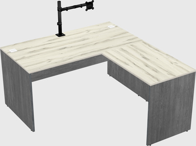 L-shaped office desk