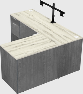 L-shaped office desk