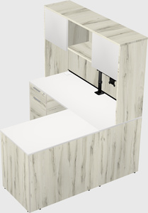 L-shaped office desk