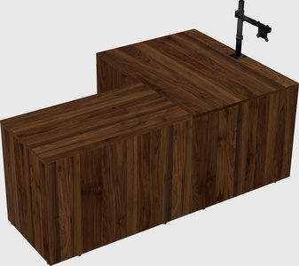 L-shaped office desk