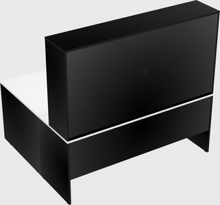 L-shaped office desk