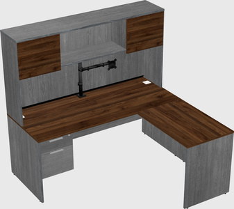 L-shaped office desk