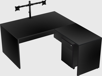 L-shaped office desk
