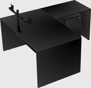 L-shaped office desk