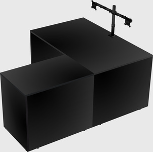 L-shaped office desk