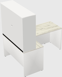 L-shaped office desk