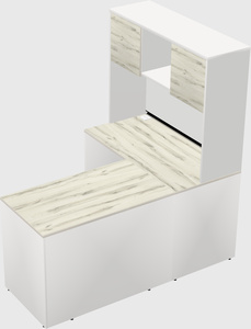 L-shaped office desk
