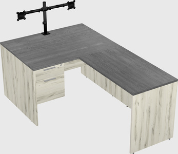 L-shaped office desk