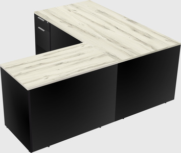 L-shaped office desk