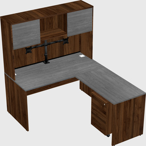 L-shaped office desk