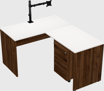 L-shaped office desk