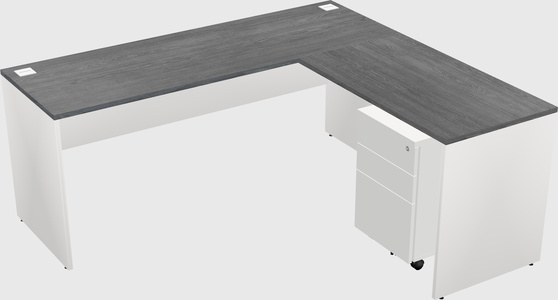 L-shaped office desk