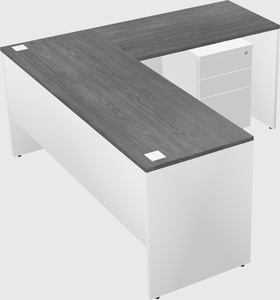 L-shaped office desk