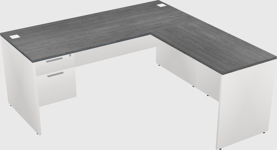 L-shaped office desk