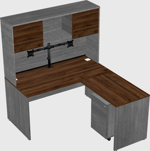 L-shaped office desk