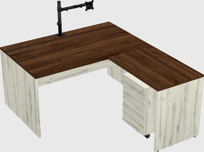 L-shaped office desk