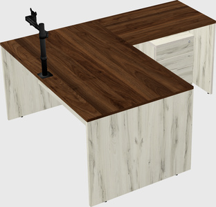 L-shaped office desk