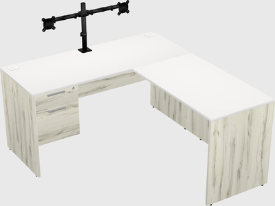 L-shaped office desk