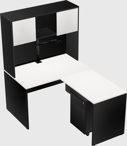 L-shaped office desk