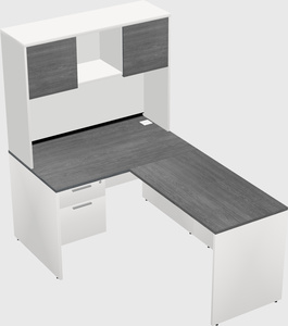 L-shaped office desk