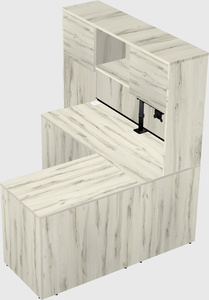 L-shaped office desk
