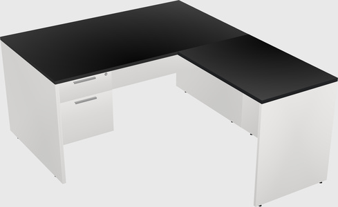 L-shaped office desk