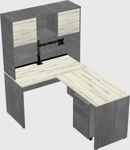 L-shaped office desk