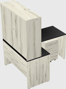 L-shaped office desk