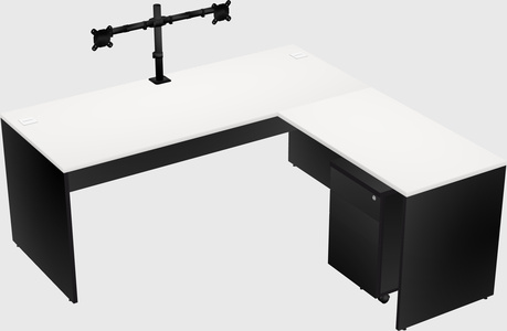 L-shaped office desk