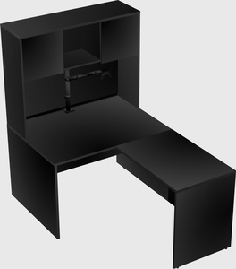 L-shaped office desk