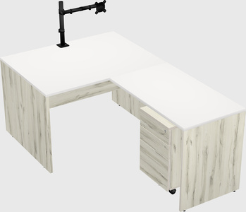 L-shaped office desk