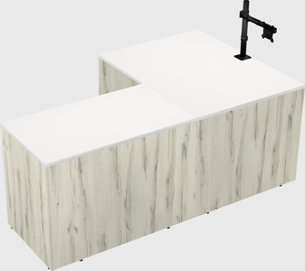 L-shaped office desk