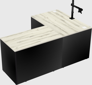 L-shaped office desk