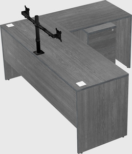 L-shaped office desk