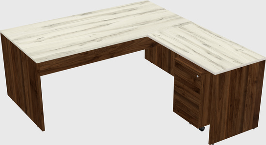 L-shaped office desk