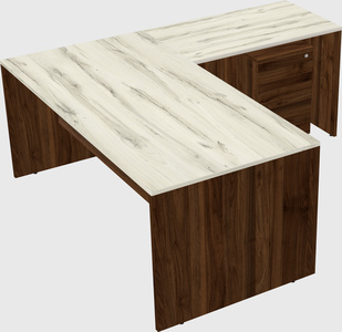 L-shaped office desk