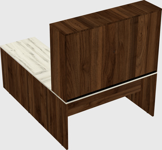L-shaped office desk
