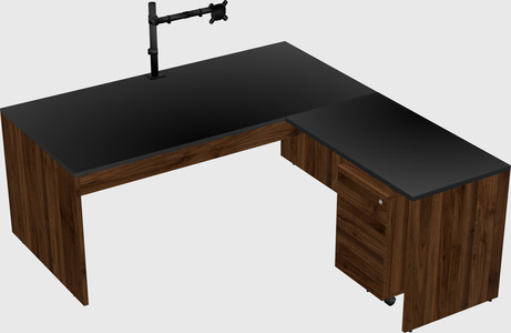 L-shaped office desk