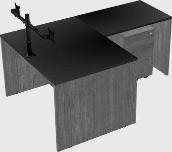 L-shaped office desk