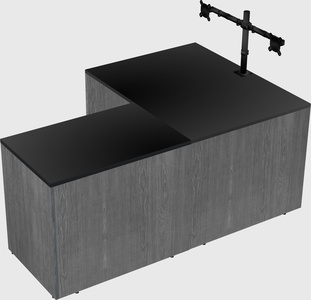 L-shaped office desk