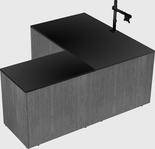 L-shaped office desk
