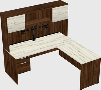 L-shaped office desk