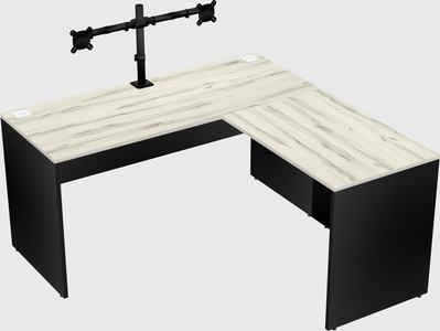 L-shaped office desk