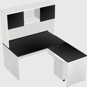 L-shaped office desk