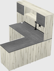L-shaped office desk
