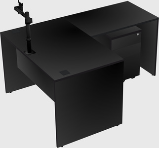 L-shaped office desk