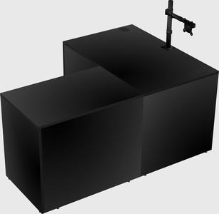 L-shaped office desk