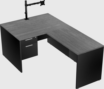 L-shaped office desk