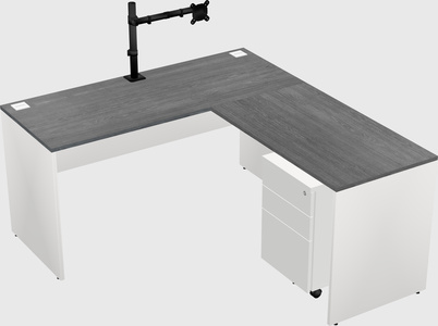 L-shaped office desk